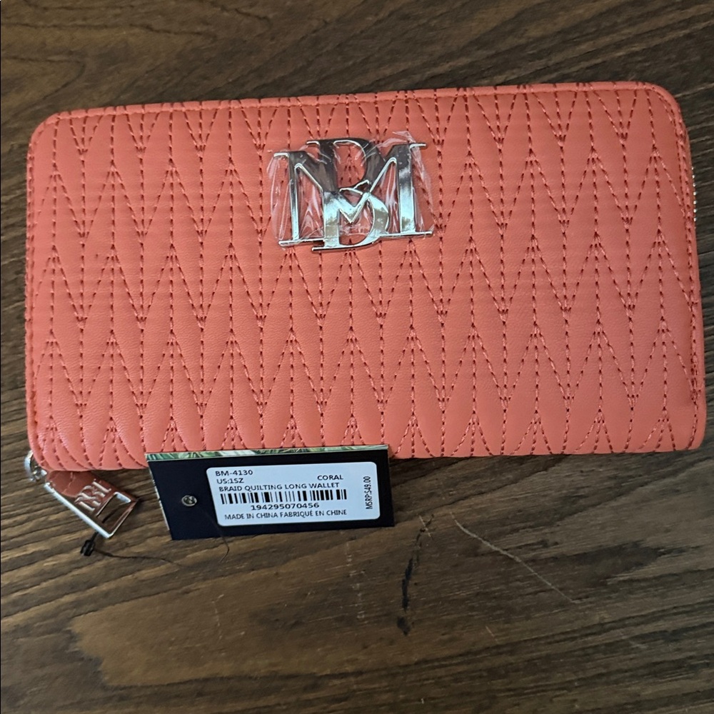 Badgley Mischka Coral Vegan Leather Wallet